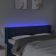 Galvūgalis su LED, mėlynos spalvos, 147x16x78/88cm, audinys