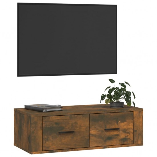 Pakabinama TV spintelė, dūminio ąžuolo, 80x36x25cm, mediena