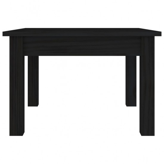 Kavos staliukas, juodas, 45x45x30cm, pušies medienos masyvas