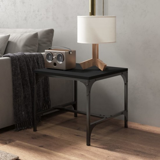 Šoninis staliukas, juodos spalvos, 40x40x35cm, apdirbta mediena