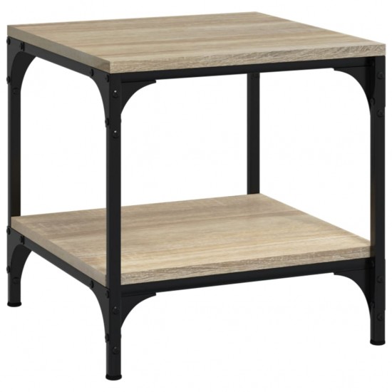 Šoniniai staliukai, 2vnt., ąžuolo, 40x40x40cm, apdirbta mediena