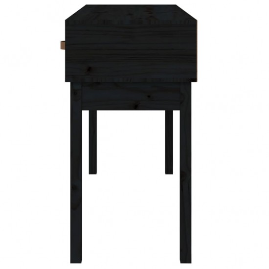 Konsolinis staliukas, juodas, 114x40x75cm, pušies masyvas