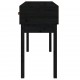 Konsolinis staliukas, juodas, 114x40x75cm, pušies masyvas