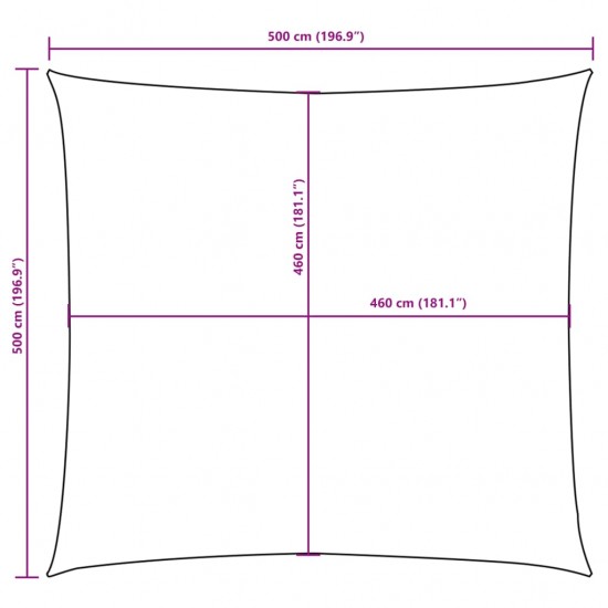 Uždanga nuo saulės, kreminė, 5x5m, oksfordo audinys, kvadratinė