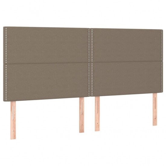 Galvūgalis su LED, taupe spalvos, 160x5x118/128cm, audinys