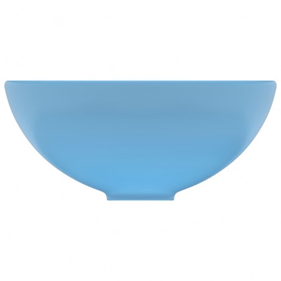 Prabangus praustuvas, matinis mėlynas, 32,5x14cm, keramika