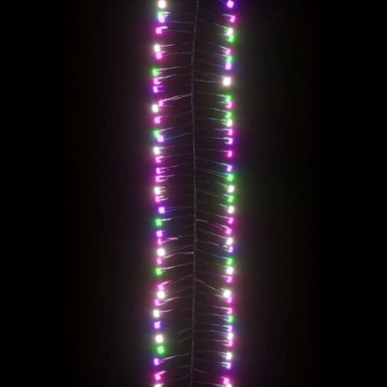 LED lempučių girlianda, 11m, PVC, 1000 pastelinių LED, tanki