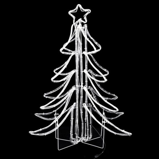 Kalėdinė dekoracija LED Kalėdų eglutė, šilta balta, 87x87x93cm