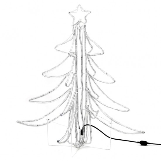 Kalėdinė dekoracija LED Kalėdų eglutė, šilta balta, 87x87x93cm