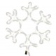 Kalėdinė dekoracija snaigė su 48 šiltomis baltomis LED, 27x27cm