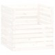 Komposto dėžė, balta, 80x80x78cm, pušies medienos masyvas