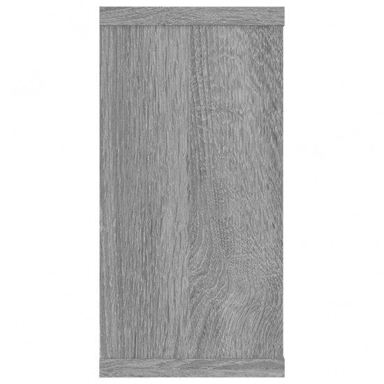 Sieninės lentynos, 2vnt., pilkos ąžuolo, 100x15x30cm, mediena