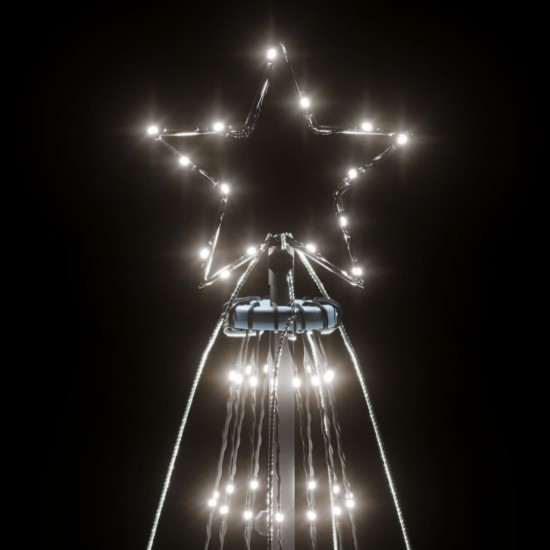 Kalėdų eglutė su kuoliuku, 800cm, 1134 šaltos baltos LED