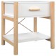 Naktiniai staliukai, 2vnt., balti, 42x38x45cm, apdirbta mediena