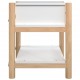 Naktiniai staliukai, 2vnt., balti, 42x38x45cm, apdirbta mediena