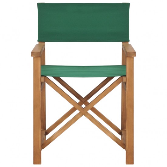 Režisieriaus kėdės, 2vnt., žalios, tikmedžio medienos masyvas