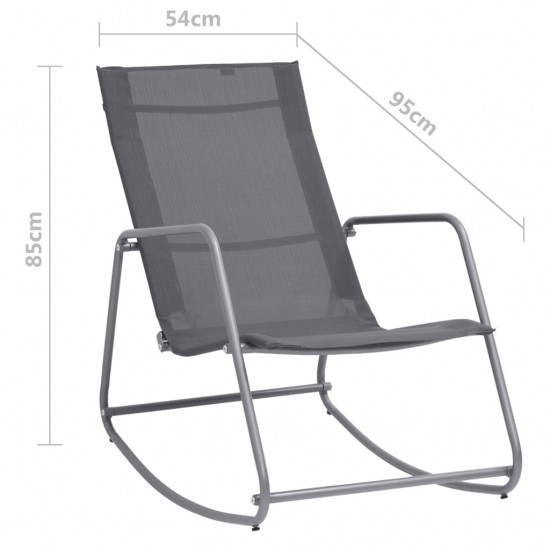 Supama sodo kėdė, pilkos spalvos, 95x54x85cm, tekstilenas