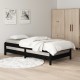 Sudedama lova, juoda, 90x190cm, pušies medienos masyvas