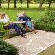 Esschert Design Lauko kilimas, 240x150cm, su didėjančių žiedų raštais