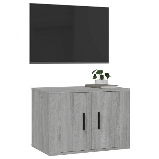 Sieninė televizoriaus spintelė, pilka ąžuolo, 57x34,5x40cm