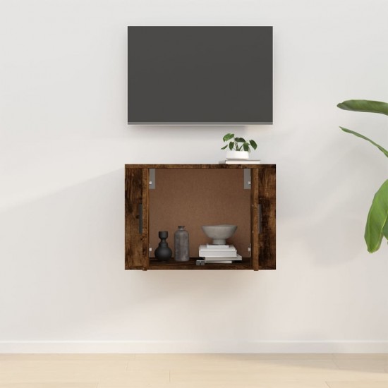 Sieninė televizoriaus spintelė, dūminio ąžuolo, 57x34,5x40cm
