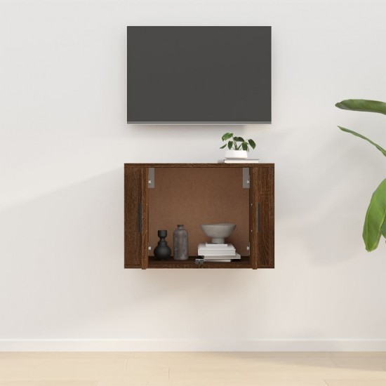 Sieninė televizoriaus spintelė, ruda ąžuolo, 57x34,5x40cm