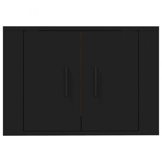 Sieninė televizoriaus spintelė, juodos spalvos, 57x34,5x40cm
