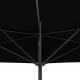 Balkono skėtis su aliuminiu stulpu, juodas, 300x155x223cm