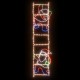 Kalėdinė dekoracija Kalėdų Senelis ant kopėčių su LED, 50x200cm