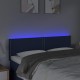 Galvūgalis su LED, mėlynos spalvos, 144x5x78/88cm, audinys