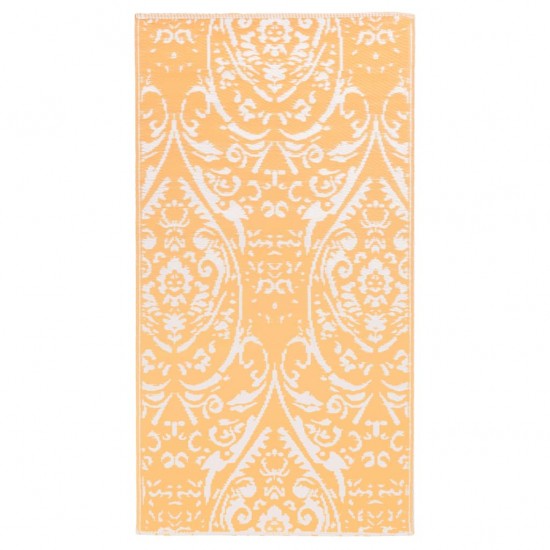 Lauko kilimas, oranžinės ir baltos spalvos, 190x290cm, PP