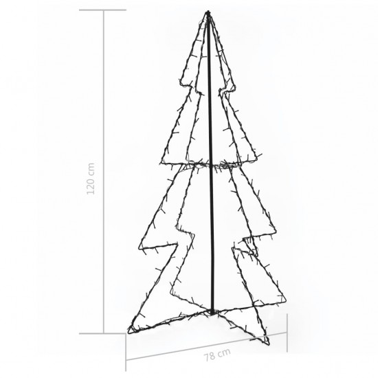 Kalėdinė eglutė, 78x120 cm, kūgio formos, 160 LED lempučių
