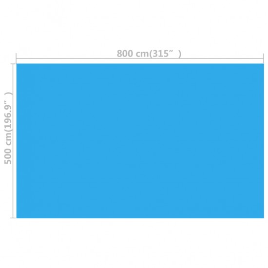 Baseino uždangalas, mėlynas, 800x500cm, PE, stačiakampis