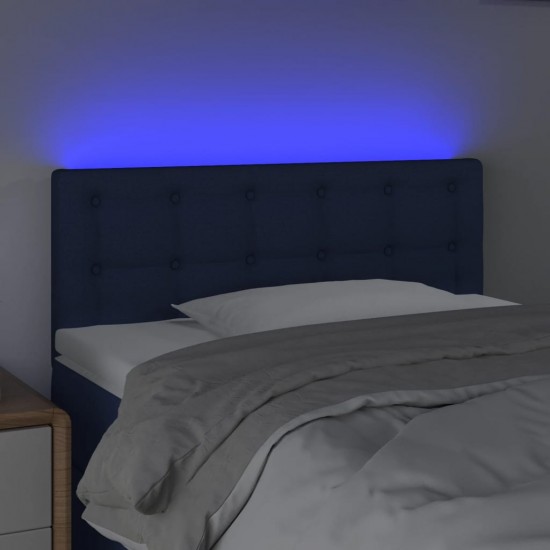 Galvūgalis su LED, mėlynos spalvos, 80x5x78/88cm, audinys
