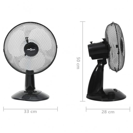 Stalinis ventiliatorius, juodas, 30 cm, 3 greičiai, 40 W
