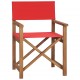 Režisieriaus kėdės, 2vnt., raudonos, tikmedžio medienos masyvas
