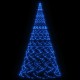 Kalėdų eglutė ant vėliavos stiebo, 800cm, 3000 mėlynų LED