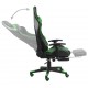 Pasukama žaidimų kėdė su pakoja, žalios spalvos, PVC
