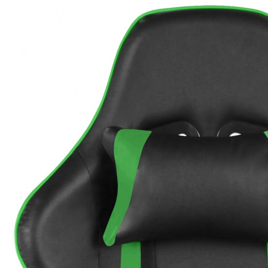 Pasukama žaidimų kėdė su pakoja, žalios spalvos, PVC