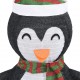 Kalėdinė dekoracija pingvinas, 120cm, prabangus audinys, LED