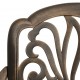 Bistro baldų komplektas, 3 dalių, bronzinis, lietas aliuminis