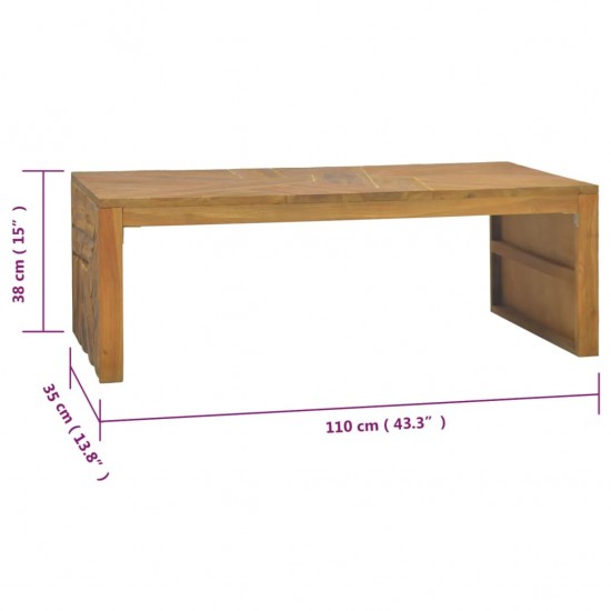 Kavos staliukas, 110x35x38cm, tikmedžio medienos masyvas