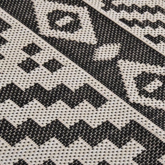 Lauko kilimėlis, juodos spalvos, 200x280cm, plokščio pynimo