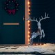 Kalėdinė dekoracija skrendantis elnias, baltas, 120 šaltų LED