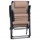 Sulankstomos terasos kėdės, 2vnt., taupe spalvos, tekstilenas