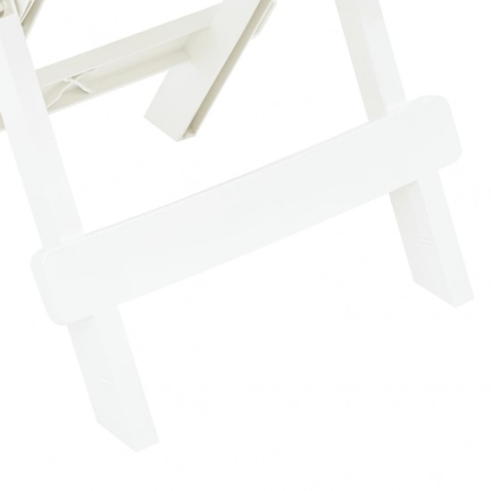 Sulankstomas sodo stalas, baltos spalvos, 45x43x50cm, plastikas