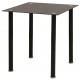 Penkių dalių, valgomojo stalo ir kėdžių komplektas, juodas