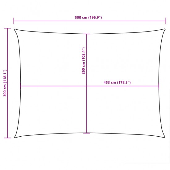 Uždanga nuo saulės, smėlio, 3x5m, oksfordo audinys, stačiakampė