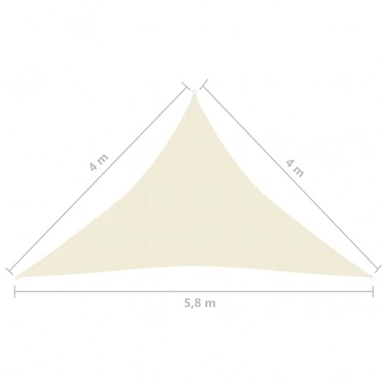 Uždanga nuo saulės, kreminės spalvos, 4x4x5,8m, HDPE, 160g/m²