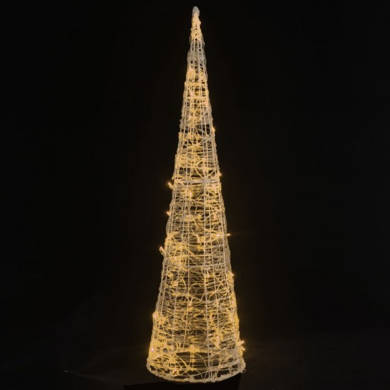 Akrilinė LED dekoracija piramidė, šalta balta, 90cm